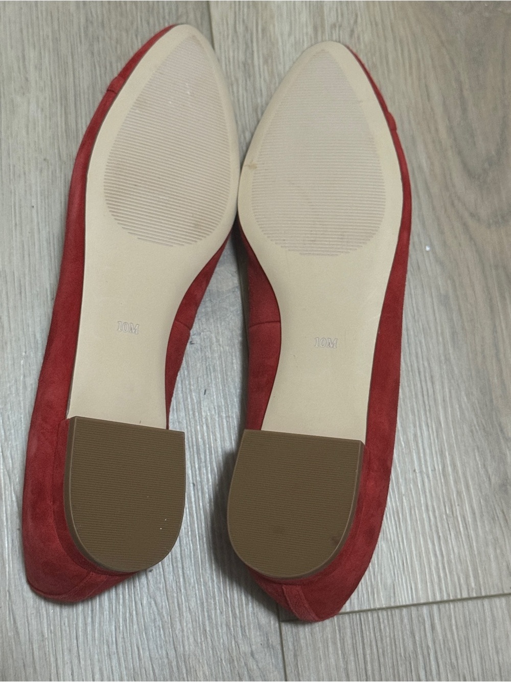 Talbots Vibrant Red Suede Edison Bow-Detail Women's Flats Sz. 10M - Picture 5 of 7